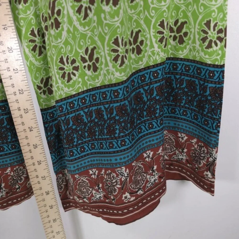 NWOT ZARA Full-Length Printed Trousers Flowy Wide Leg 100% VISCOSE 7484/159 Sz L